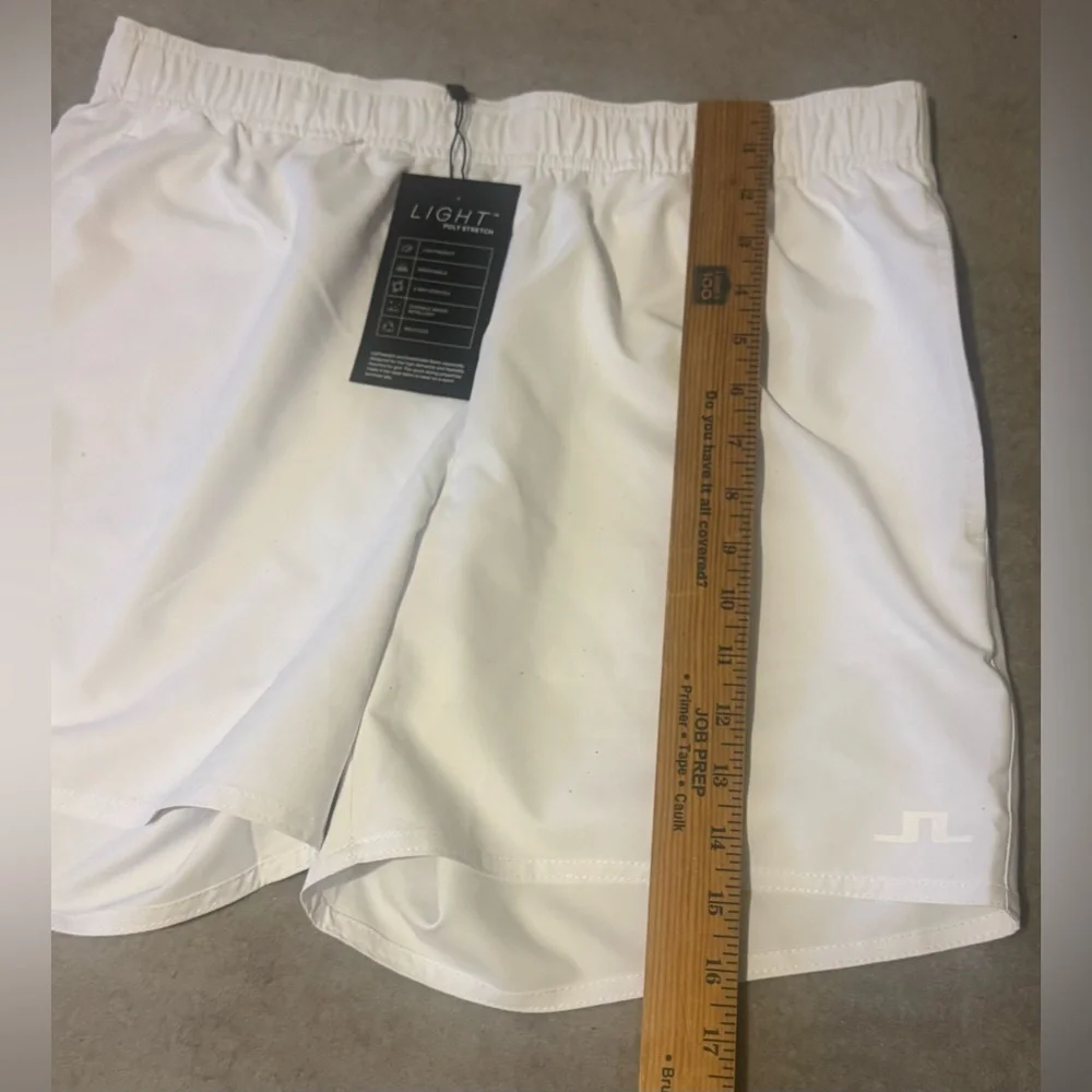 J. Lindeberg Preston Shorts Men's LARGE New Nwt WHITE TENNIS PICKLEBALL